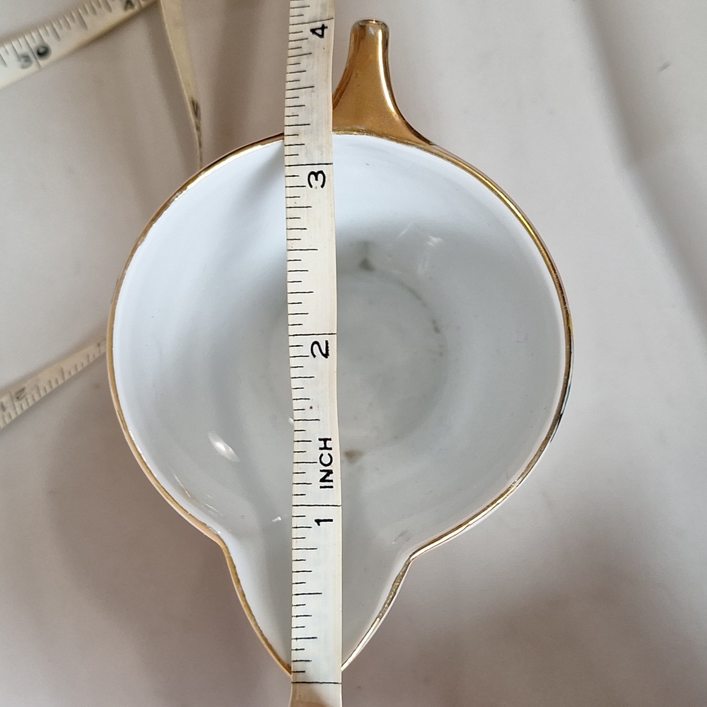 Vintage Okwan China made in Japan - handpainted peach gold lustre with design - Picture 8 of 9